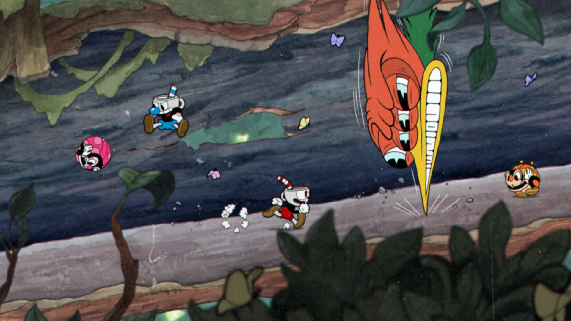 Cuphead in local co-op for two players