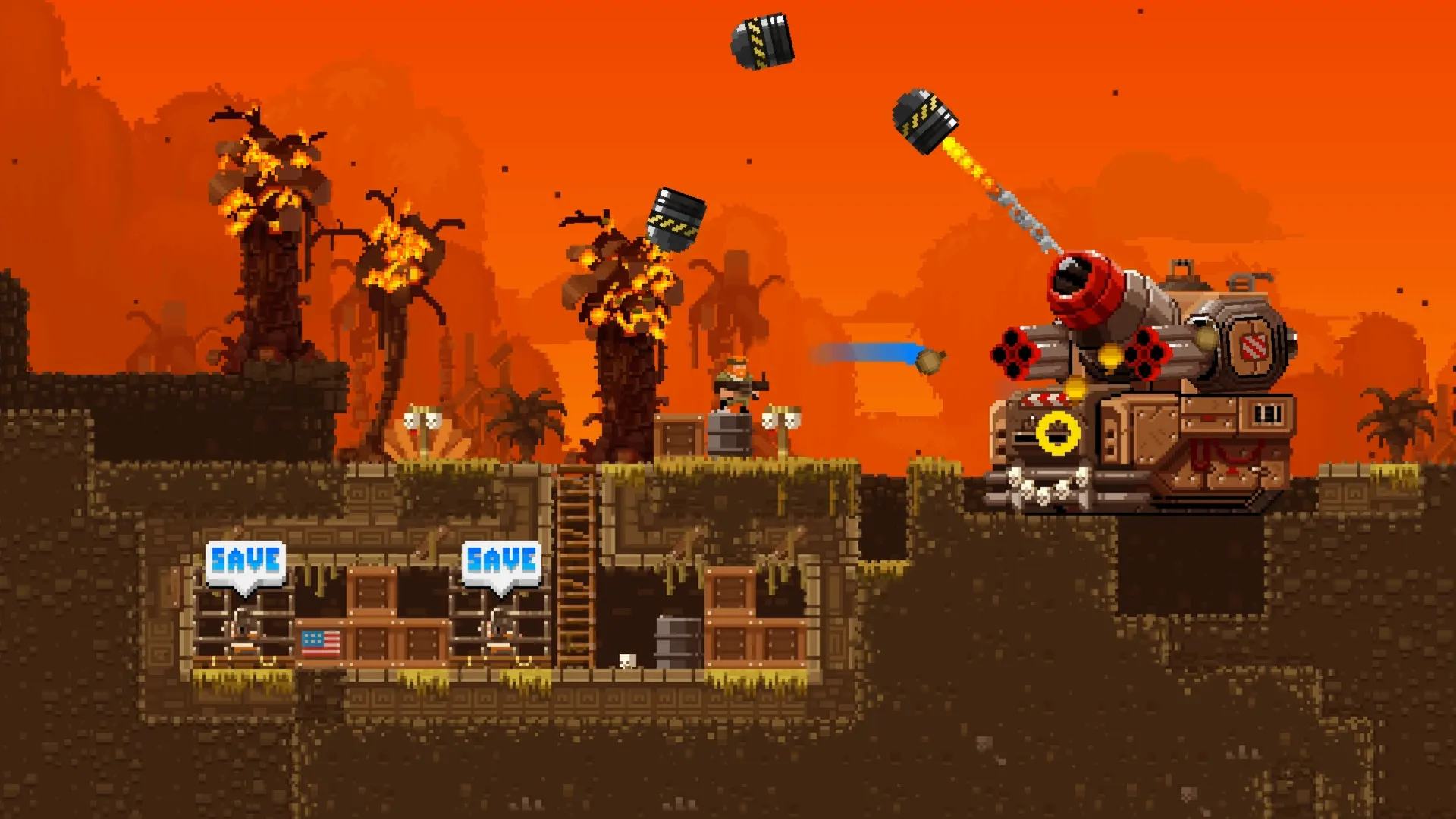 Broforce, local co-op run and gun