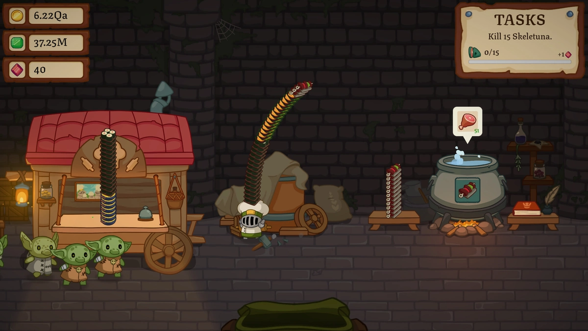 Chef Knight, dungeons and cooking in a fantasy incremental