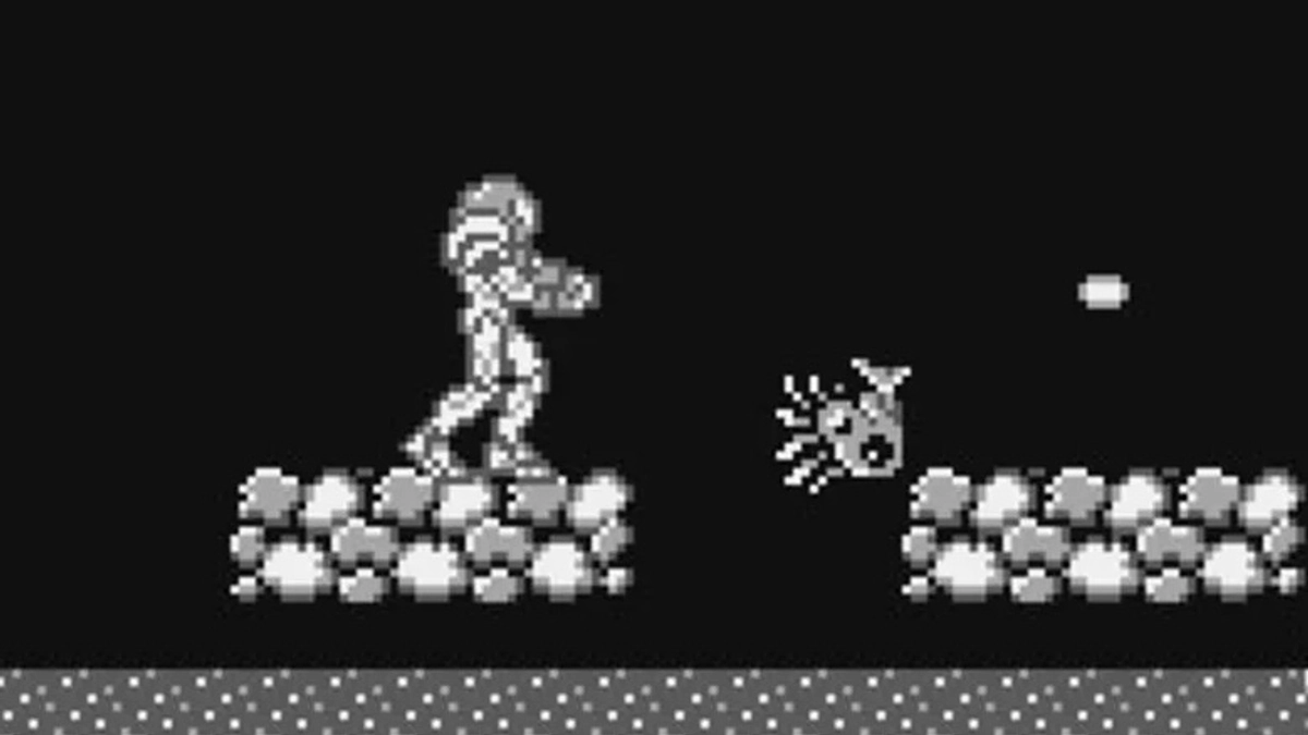 Samus on SR388 in Metroid II Return of Samus